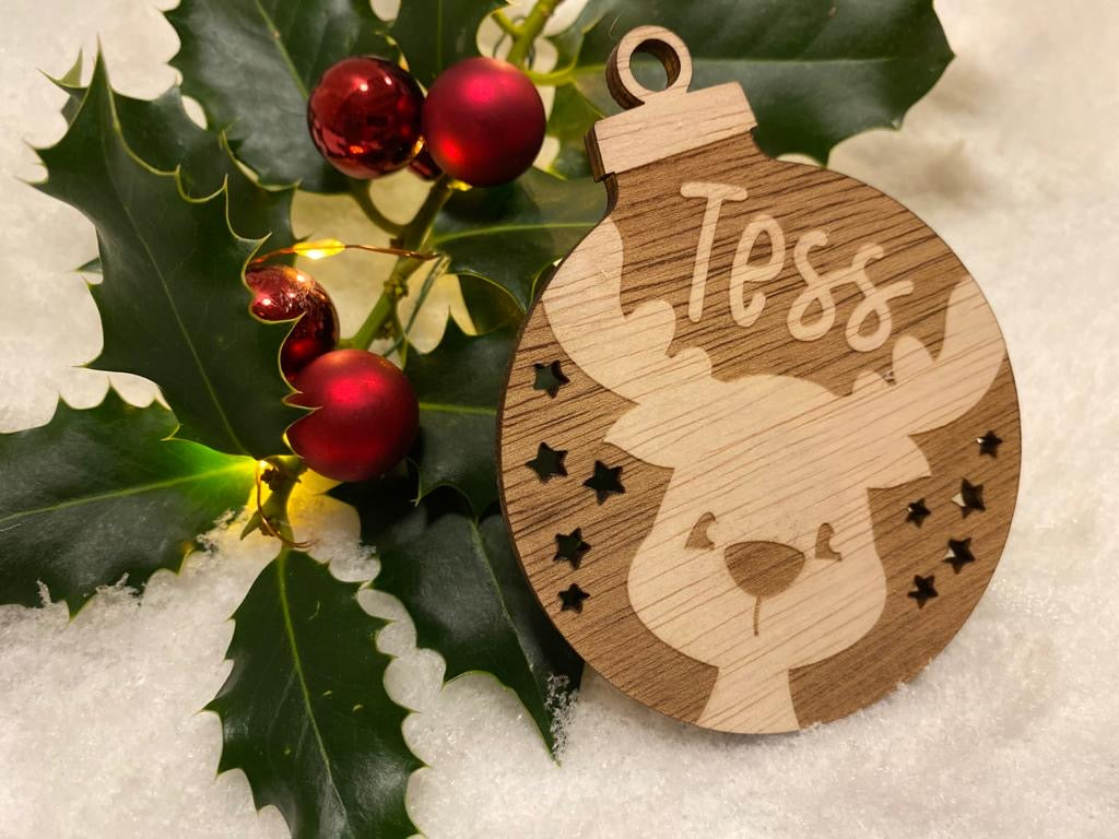 Kerstbal Elandje Groot