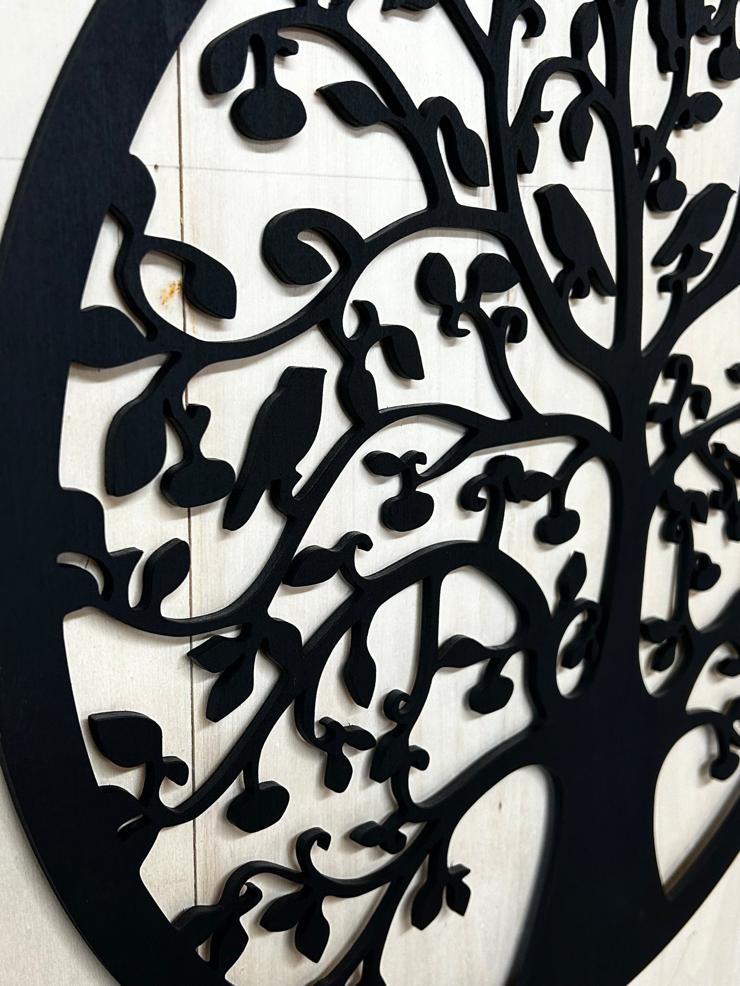 Houten Levensboom Met Vogeltjes